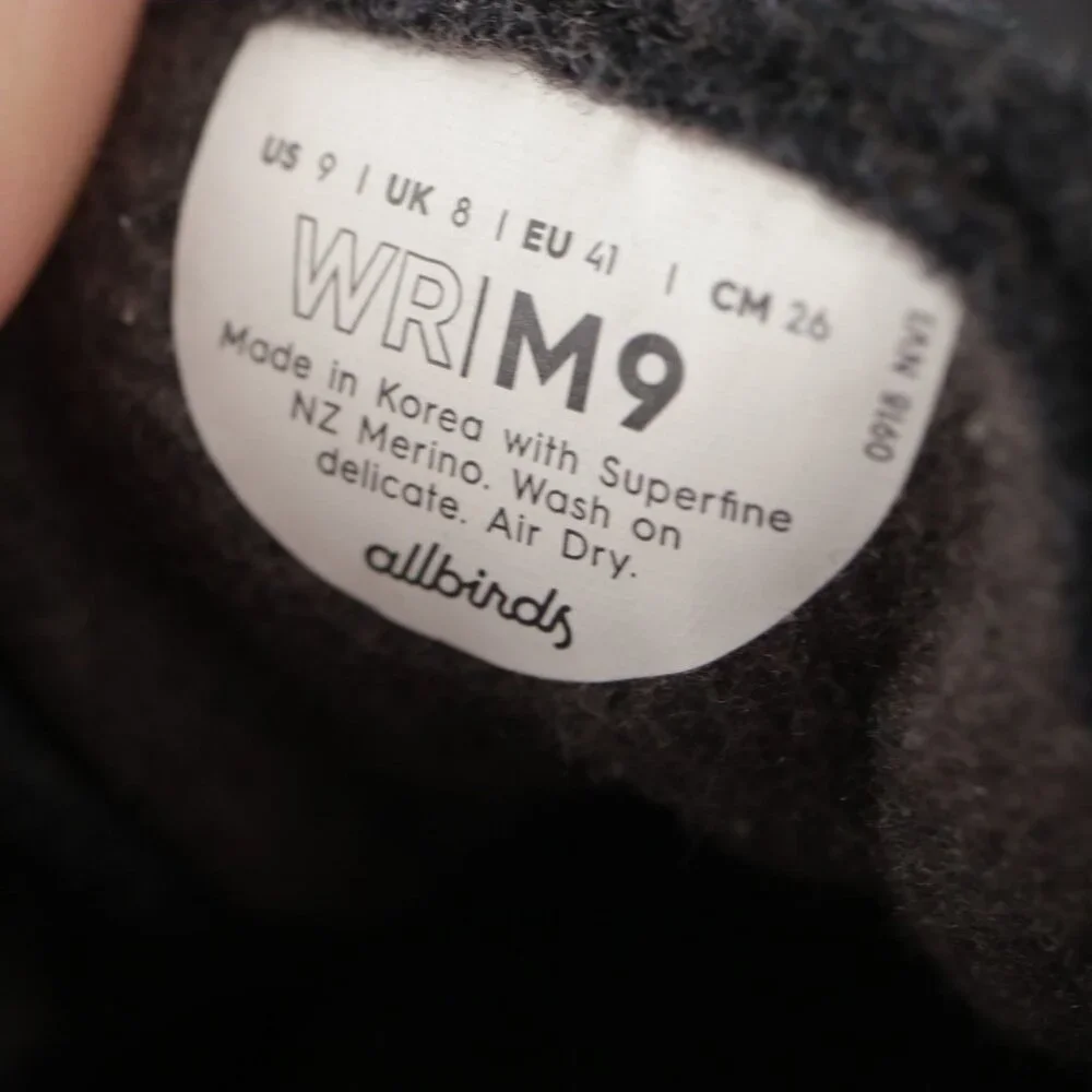 Allbirds Mens WR Wool Runner Running Shoe Size 9 Gray Merino Sneaker Athletic - Picture 11 of 13